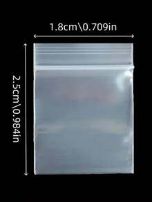 100pcs Reusable Clear Jewelry Bags, Self-Sealing Bags And Zipper Bags; Various Mini Self-Sealing Bags For Jewelry Packaging And Storage; Dust-Proof, Waterproof, Moisture-Proof, Good Sealing Performance, Making Your Life More Convenient; Suitable For Powder Packaging, Electronic Chip Sample Bags, Jewelry Necklace, Ring And Bracelet Storage Bags, And Daily Home Storage Bags. - Multicolor - View 7