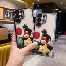 Funda para teléfono S25 ULTRA/S25/S24 Ultra/S24, compatible con S23/S23 FE/S23 Ultra/S22 S21 S20 FE S20 Ultra A03s A04E/M04 A05s A06 4G A13 4G A15 4G/5G A25 5G A32 4G A55 5G A03 A04 A05 A12/M12 4G A13 5G/A04S A16 4G/5G A35 5G S20 S20 Plus A34, diseño de TPU electrochapado, adecuada para todos los géneros, superficie transparente impresa y marco de lente - Colores mixtos - Ver 9