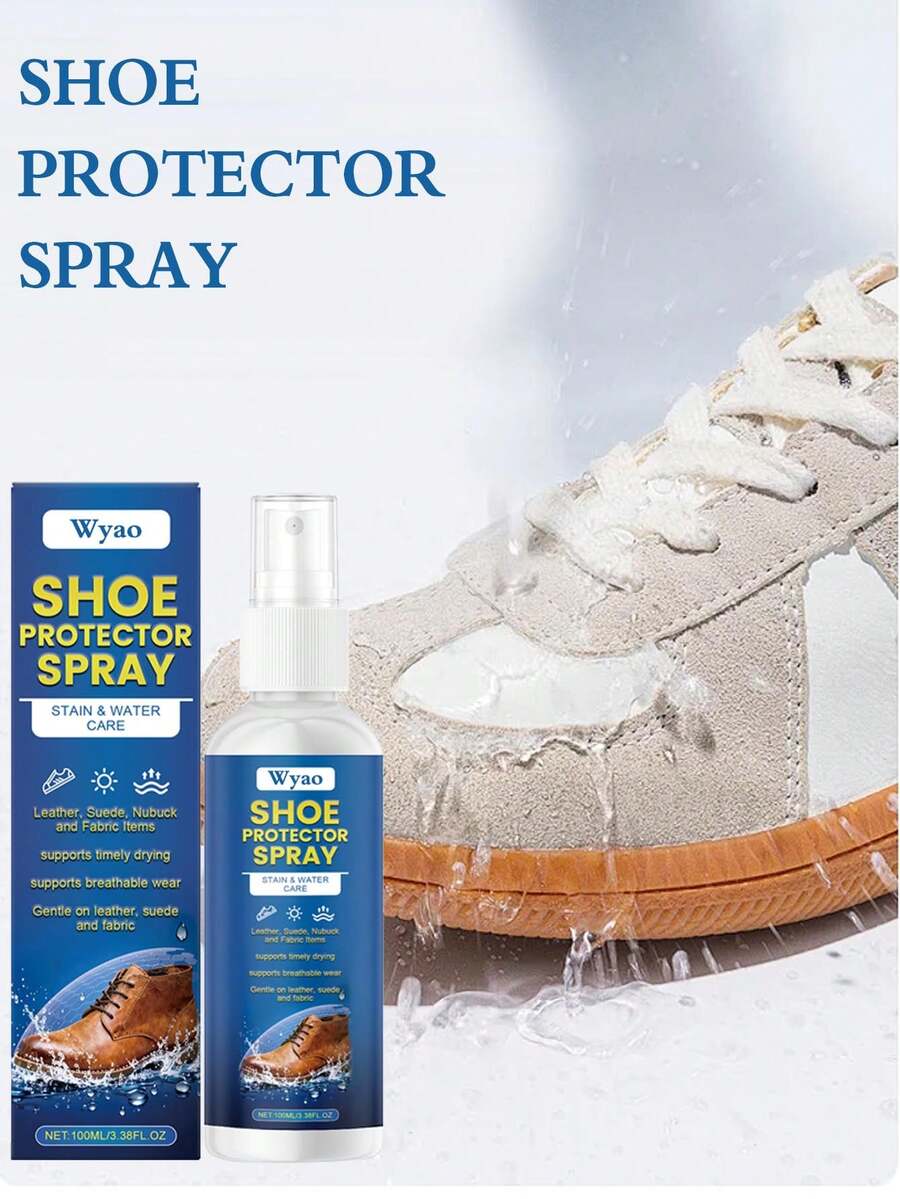 jakehoe 麂皮和皮革保护喷雾，防水防污，适用于鞋子、靴子、包袋和内衬，持久防水，温和日常清洁和保养鞋履材质。馈赠亲友、情人节、开斋节、节日派对的绝佳礼物（新旧版本随机发货）。