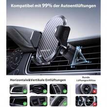 Miracase Soporte Celular Automóvil [Grado-Militar 3 en 1 Potente Ventosa] Doble Gancho Metálico Porta Celular Auto para Parabrisas/Salpicadero/Ventilación, Universal Todos los Celular de 4.0''-7.2''(4 en 1 salpicadero mejorado y parabrisas y rejillas de ventilación) - Multicolor - Ver 9