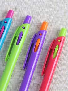 4/12/48pc Press-Type Ballpoint Pens, 0.7mm Blue Oil-Based Pens, High-Color-Contrast & Stylish Design, Suitable For Primary School Students Note-Taking, Old-School Office Supplies, Multi-Function Pens