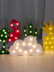 1 pieza Luz de noche con forma de nube creativa con LED, lámpara decorativa de pared, adecuada para fiestas y celebraciones - Nubes - Ver 2