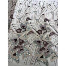 2026款高品质法国蕾丝面料，饰以非洲亮片串珠，适合制作尼日利亚婚纱 - 彩色 - 查看 11