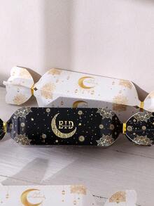 这款五包装的豪华开斋节礼品袋，饰以金色开斋节图案，是斋月和开斋节回礼、椰枣、糖果、巧克力、小礼物、派对礼品、开斋节晚餐、家庭聚会和节日礼品包装的理想之选。这款精致的纸袋非常适合穆斯林节日派对、节日餐桌布置和特殊场合的送礼。 - 多色 - 查看 4