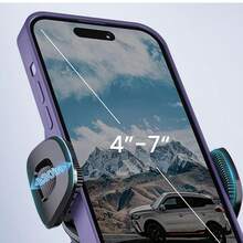 YWOR黑色车载手机支架【坚固耐用】车载出风口手机支架，免提操作，轻松夹紧，兼容和安卓智能手机，粉色汽车配件。生日礼物、母亲节礼物、圣诞节礼物。 - 黑色 - 查看 8