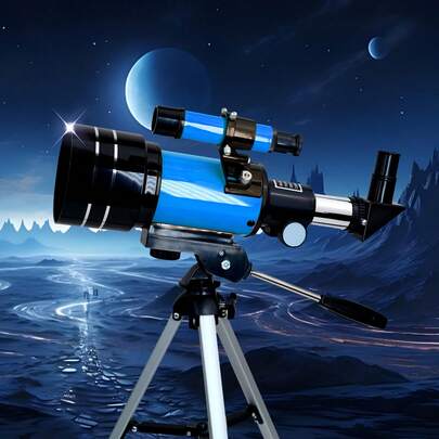 150X professionellt astronomiskt teleskop, 70 mm bländarrefraktorteleskop, lämplig för nybörjare inom astronomi, med telefonadapter för resefotografering, en idealisk present för vuxna och studenter