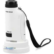 Microscopio de Bolsillo, Pequeño Microscopio de Mano con Redondo 60X a 120X Mini de Bolsillo con Luz LED,36981633 - Multicolor - Ver 1