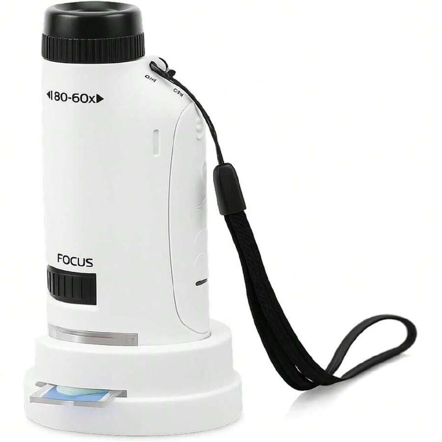 Microscopio de Bolsillo, Pequeño Microscopio de Mano con Redondo 60X a 120X Mini de Bolsillo con Luz LED,36981633 - Multicolor - Ver 1