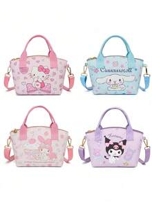 Sanrio Hello Kitty Crossbody Bag, Zipper Closure, Adjustable Strap, Cute Animal Print Synthetic Leather Wallet, Coin Purse, Women's Wallet, Birthday Gift (Blue), Hello Kitty Wallet, Daily Accessory, Playful Design, Secure Zipper Closure, Compact Handbag, Adorable Style, Durable Material, Compact Handbag, Must-Have For Kitty Lovers - Multicolor - View 1