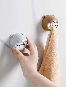 New Bear-Shaped Towel Rack, Bathroom Towel Hook, Kitchen Dishcloth Hanger, Face Towel Hook, Dish Rag Storage Rack - Multicolor - View 8