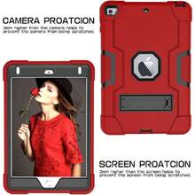 IPad Mini 4 Case For IPad Mini 5, 7.9-Inch IPad Mini Retina Case, Heavy Duty Shockproof Protective Case, Slim And Rugged With Built-In Stand For IPad Mini 4/5 - Large Red And Black, 36999910 - Lime Green - View 2