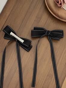 2 piezas Clips de pelo con lazo de unicolor versátil y minimalista para mujeres, elegantes y casuales, de alta gama con diseño de mariposa, adecuados para el uso diario, vacaciones, fiestas, cumpleaños, salidas, fotografía y cualquier ocasión. Un gran regalo para tu mejor amiga, clips de garra, pasadores de pelo, barrettes