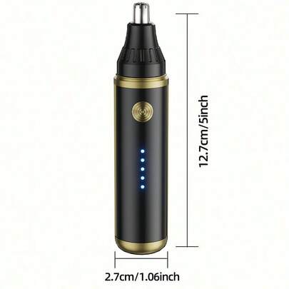 500mAh USB Rechargeable Electric Nose Hair Trimmer, Painless Nose, Ear, Eyebrow & Facial Hair Remover, Unisex