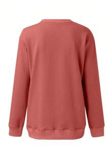 Plush Brushed Fleece Sweatshirt For Women - Relaxed Fit Fall Winter Top Women's All-Day Comfort Crew Neck Pullover - Soft Stretch Long-Sleeve Sweatshirt Wrap-Me-Up" Soft Crew Neck Sweatshirt | Women's Lazy-Day Essential (Multiple Hues) Dreamy Soft Crew Neck Pullover - Women's Versatile Casual Sweatshirt For Cool Days Women's Super Soft Crew Neck Sweatshirt - Warm Long-Sleeve Pullover (6 Colors) Relaxed Fit Brushed Fleece Sweatshirt - Women's Comfortable Fall Winter Top  Casual    Daily  Home - 紅色 - 查看 5