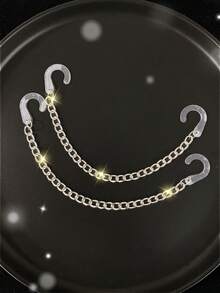 2 piezas Cadenas de Estilos Múltiples (Cadena de Cristal, Cadena de Aleación de Zinc, Cadena de Perlas, Cadena Arcoíris, Cadena de Cuentas Rosas) Encantos Huecos para Zapatos DIY Decoraciones, Adecuado para Sandalias, Pantuflas, Zapatos con Agujeros y Otros Artículos de Mujeres, Accesorios Multifuncionales de Clips para Zapatos - Regalo Perfecto para Fiestas, Fiestas y Ocasiones Especiales