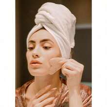 Kit de Rodillo de Jade y Gua Sha Masajeador Facial y Corporal Jade Roller VERDE - como en la foto - Ver 8