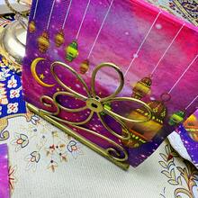 100/60/20 buc șervețele de unică folosință de 13 * 13 inch cu temă Ramadan, fundal violet gradient, lună aurie, stele și modele de felinare, potrivite pentru decorarea restaurantelor în timpul sărbătorilor de Eid Al Fitr, banchetelor de sărbători, reuniunilor de familie, cinelor cu prietenii și perioadelor de mese de Ramadan. - Violet - Vizualizare 9