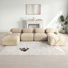 Sofas & Couches - Beige + Corduroy + 4 Seat - View 2