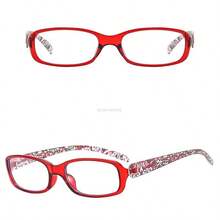 High Definition East Sea Crystal Reading Glasses, Lightweight & Scratch-Resistant, Multi-Color, +1.0X To +4.0X Magnification, Spring Hinges, Blue Light Auto-Focus, Floral Print, Courtly Style, PC (Polycarbonate) Frame, Suitable For All Seasons - Multicolor - View 7