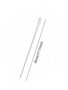 3pcs (45cm) Drain Cleaning Tool Set, Includes Flexible Drain Snake And Brush, Effectively Removes Hair Clogging From Sink, Shower, And Bathtub, Suitable For Kitchen And Bathroom Home Decor, Great For Back To School, Christmas, Halloween, And Christmas Eve - White - View 4