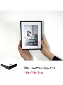 SURELIFE 1pc Photo Frame, Size 30x40cm/40x60cm, A4 Size, Black Aluminum Alloy Material, Suitable For Bedroom, Living Room Home Decor, Can Be Used As Gift, Birthday Gift, Graduation Gift, Etc.