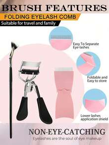 Portable Stainless Steel Eyelash Curler + Eyelash & Eyebrow Grooming Kit. This Compact Grooming Set Includes A Stainless Steel Curved Handle Eyelash Curler And A Multi-Piece Eyelash/Eyebrow Trimming Tool Set. The Eyelash Curler Gently Lifts And Curls Lashes Without Damaging Them, Making The Eyes Appear Larger And Brighter. - Multicolor - View 4