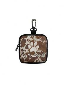 Ziplock Polyester Dog Training Treat Bag - Portable Pet Snack Pouch, Suitable For Outdoor Activities And Dog Walking, Available In Multiple Colors (Leopard Print, Cow Print, Silver), Ideal For Dog Owners And Trainers As Travel Pet Treat Container - Multicolor - View 9