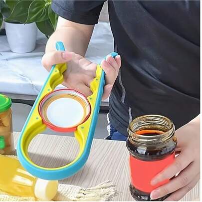 Multi-Function Bottle Opener – Heavy-Duty PP Grip Effortless Lid Opening | Easy-Twist Jar & Bottle Opener With Anti-Slip Ergonomic Design For Seniors, Kitchen Use & Stubborn Lids | Must-Have Home Kitchen Gadget