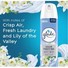 Ambientador en aerosol Glade, aroma a lino limpio, combate los olores para brindar frescura duradera, 8 Oz - 1 - Ver 5