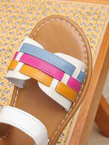 2026 New Colorful Flat Sandals For Girls, Soft Rubber Sole, Beach/Camping/Party/Princess Shoes - Multicolor - View 7
