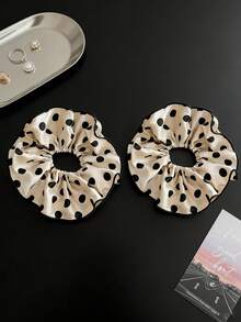 1 chiếc dây buộc tóc cỡ lớn chấm bi cổ điển - Dây buộc tóc bằng vải nhăn cỡ lớn, phụ kiện tóc kiểu retro, vật dụng thiết yếu cho phụ nữ (Dùng hàng ngày/công sở/tiệc tùng | Thiết kế nhăn thủ công), dây buộc tóc, phụ kiện tóc, dây buộc tóc kiểu scrunchy, kẹp tóc đuôi ngựa. - Nhiều màu - Xem 16