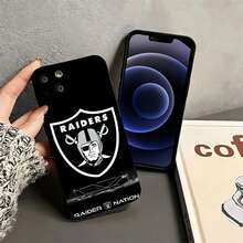 Funda de teléfono de  Nation, compatible con teléfonos ,  17,  16 Pro Max,  15 Pro Max,  13 y  12. Fabricada en TPU, ofrece protección contra golpes y caídas. Perfecta para aficionados, entusiastas del deporte, regalos para el día del partido y celebraciones previas al partido. - Negro - Ver 4