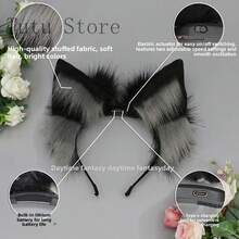 Tienda Tutu Orejas Móviles Motorizadas Cosplay Sensor de Movimiento Sensor de Tacto Anime Convención Diadema de Orejas de Animal Realista Recargable Accesorio de Orejas de Gato Móvil - Máscaras Disfraz de Zorro de Halloween Festivo Navidad Tapiz Dec - Naranja eléctrica - Ver 5