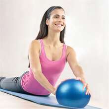1pc Mini Pilates Yoga Ball, Stable Small Curved Board For Home Use, Soft & Comfortable, With Air Pump, Can Improve Balance, Size: 9.8 Inches