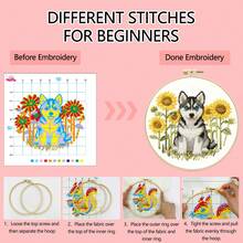 DIY Cross Stitch Kit - Pet Themed | Husky/Corgi/Teddy/Labrador/Shepherd/Pomeranian & More Patterns | Beginner Friendly Embroidery Craft Kit With Fabric, Floss, Needles | Creative Home Decor & Gift - Multicolor - View 9
