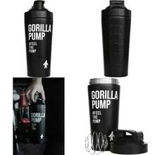 Shaker Acero Inoxidable 25oz 739ml Botella Mezcladora Deportiva Con Tapa Antifugas Para Proteína, Pre Entreno O Aminoácidos ( Glaciar).(Negro) - Multicolor - Ver 2