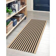 IOHOUZE Striped Area Rug 2'x4.3' Front Door Rugs Small Washable Area Rug For Front Porch, Spring Summer Welcome Door Mats Outdoor Indoor, Doormat For Entryway Porch Entrance, Tan/Black,One-Size,TanFFBlackssstripe2x44inchRectangular - TanFBlacksstripe2x44inchRectangular - View 3