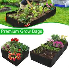 1pc 4/8 Grids Garden Planting Bag Multi-Gird Felt Growing Bag Rectangle Planting Nursery Pot Vegetable Tomato Potato Planting Container Plant - Black - View 1