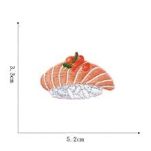 1 miếng vá thêu hình hoạt hình Sushi & Hải sản, có thể ủi lên quần áo, phụ kiện và đồ thủ công DIY - Hình cá hồi sushi, bạch tuộc, trứng cá muối, trứng. - Màu sắc hỗn hợp - Xem 26