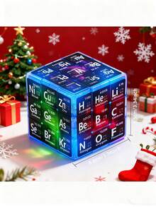 3x3x3 Chemical Element Rubik Cube, Creative Educational Toy, Suitable For Students & Adults