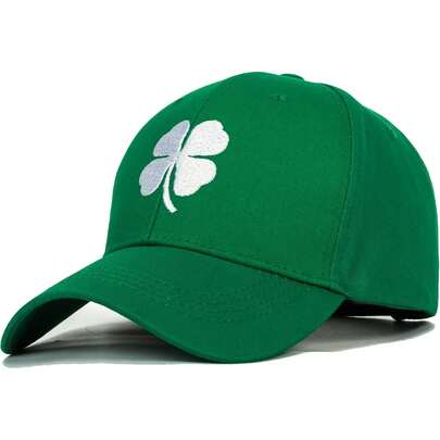 St. Patrick's Day Party Baseball Cap Ireland Irish Leaf Green Trucker Hat Four Leaf Clover Lucky Dad Caps 22.5"