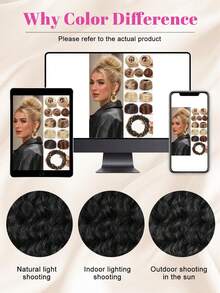 Synthetic Hair Bun With Circle Elastic Clips Straight Donut Updo Hair Wig Bird's Nest Shaped Retractable Hairpieces 4 Inch Stretchable Elegant Women's Magic Bun Maker High Temperature Fiber Suitable For All Hair Types Firm Fit Design Easily Create Stylish Black Bun Maker - Multicolor - View 12