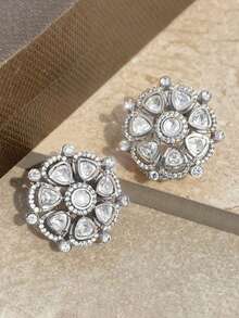 一对优雅的立方氧化锆耳钉，适合女性佩戴，适用于婚礼、订婚、周年纪念、派对、情人节等各种场合。 - 3# - 查看 16