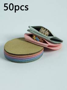 50/10/1件装超细纤维首饰袋，首饰包装袋，首饰礼品袋，婚礼生日回礼糖果袋，耳环手链项链时尚小巧收纳袋，派对、节日礼品包装袋 - CX-YX - 查看 7