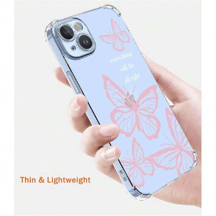 Case For Infinix Hot 50 Pro, Transparent Mobile Phone Case With Pink Butterfly Design, Soft Crystal Protective Silicone Case For Infinix Hot 50 Pro, 37008198 - Cadet Blue - View 5