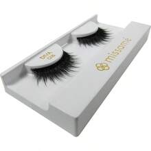 Missame DIVA Deluxe Beauty False Eyelashes Set Handmade With Premium Synthetic Fibers Black 1 Pair - 黑色 - 查看 3