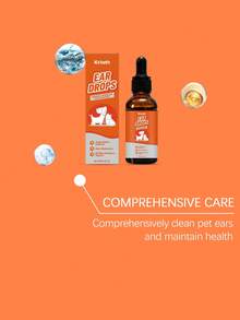 Pet Ear Care Solution, Gentle Formula To Clean Ear Canal And Maintain Ear Freshness, Daily Care