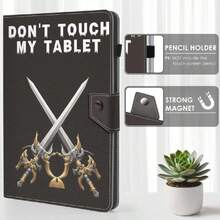 - Funda universal para tablet de 11 pulgadas, funda para tablet de 11.5 pulgadas, funda protectora portátil de piel sintética, con 4 anillos fijos, para todo tipo de tabletas,37000078 - Rojo y blanco - Ver 2