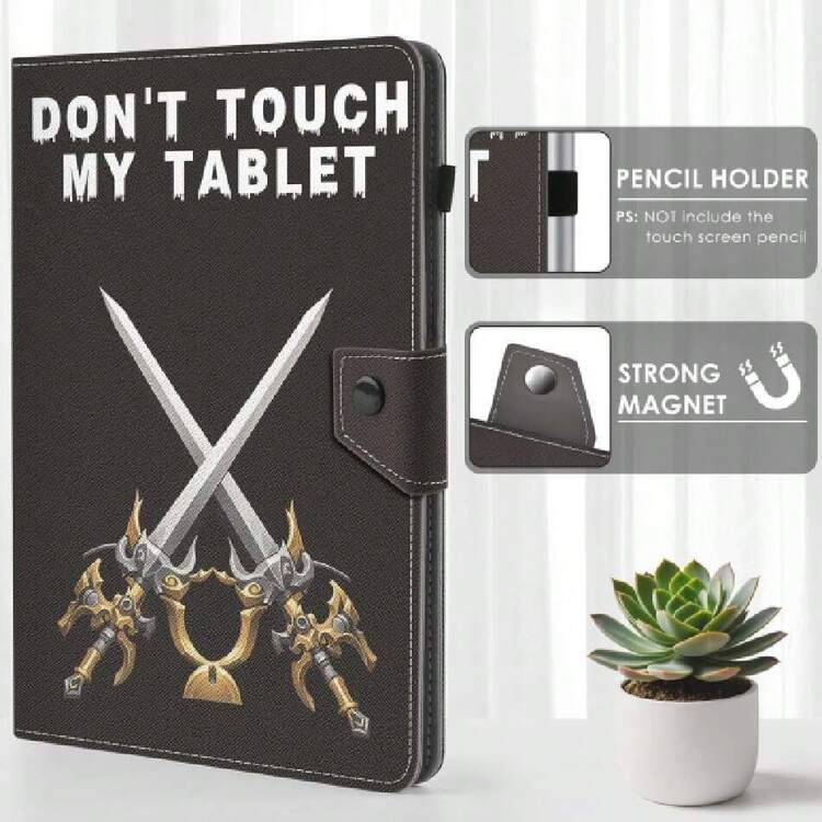 - Universal 11-Inch Tablet Case, 11.5-Inch Tablet Case, Portable Faux Leather Protective Case With 4 Fixed Rings, For All Types Of Tablets, 37000078 - 紅白色 - 查看 2