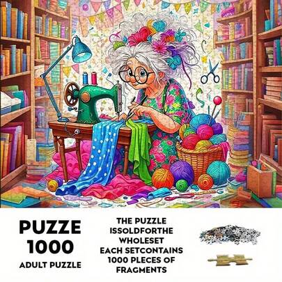 1000-Piece Large Size Paper Jigsaw Puzzle Set - (Frameless) Handmade DIY - Durable Seamless Design - Halloween, Thanksgiving, Easter Gift Suitable For Family DIY Decoration And Puzzle Interaction.